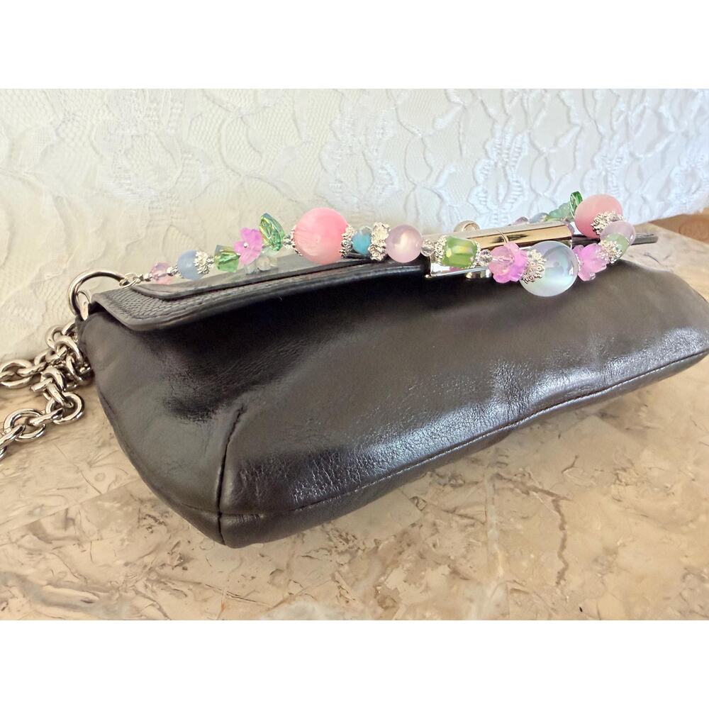 Vintage Y2K Coach Kristin black wristlet cell phone bag mini bag - Picture 10 of 16